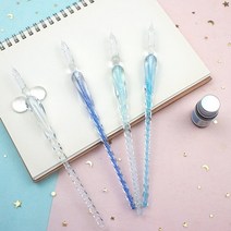 기타 바보사랑[아이조아]캘리그라피 글라스펜 유리펜 잉크1색 크리스탈 딥펜, 색상, 만년필 펜촉굵기