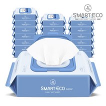 스마트에코 베이직 100매 20팩 캡형 아기물티슈