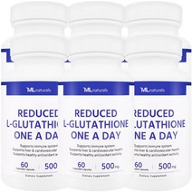 [미국빠른직구] 마이라이프 내추럴스 Reduced L-글루타치온 500 mg 원어데이 60정 6병