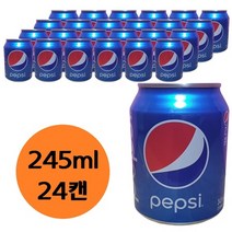 펩시 콜라 245ml x 24캔 업소용 미니 뚱캔 탄산 음료수, 상세페이지 참조, 상세페이지 참조