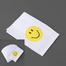 종이팩 바게트봉투 종이봉지 스테노픽 스마일 로고 M형 페이퍼백 90P세트 11X16CM
