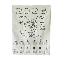 다이어리 친환경 행잉 캘린더 벨벳 레코드 실용적인 2023 만화 토끼 천 사진 소품 행잉 플래너, 08 E