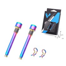 브레이크커버 4P 브레이크 패드 커버 라이닝 위험 자전거 유압 디스크 브레이크 패드 볼트 M4 티타늄 합금, 01 NO Circlip Rainbow