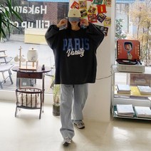 애플망고옷장 빅사이즈 패리 오버핏 여성 롱박스티셔츠 맨투맨 긴팔 간절기