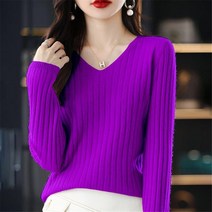 골프 방풍 니트 새로운 캐주얼 풀오버 올 매치 출퇴근 탑 패션 단색 v 넥 니트 루즈핏 한국 스웨터 여성