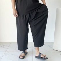 반즈 남자 여름 구김없는 밴딩 배기 와이드 팬츠2color