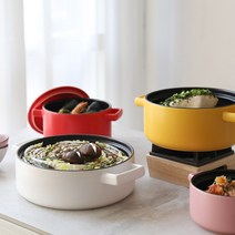 까사무띠 토레타 무균열 내열 냄비 뚝배기, 소프트크림, 14cm