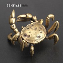 용 장식 조각상 구리 동물 동상 미니어처 인형 호랑이 토끼 드래곤 사자 뱀 말 254, 55 x 51 x 32mm