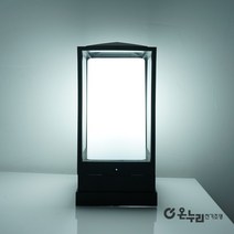 컬러 사각 문주등 외부 정원 데크등 테라스 조명 블랙 화이트 그레이 골드 레드, 에디슨전구 ST64 3w, 100x100 블랙 (철제프레임)