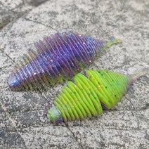 소프트 고무 웜 루어 실리콘 미끼 낚시용 인공 65mm 3.5g 2 개/로트, 02 2pcs  Purple_01 3.5g  small