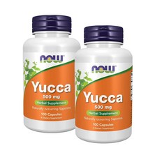 나우푸드 유카 500 mg 용설란 사포닌 100정 NOW Yucca (Yucca spp.), 2팩