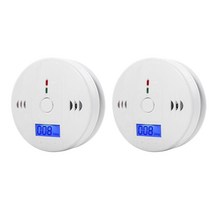 가스 감지기 검지기 123pcs Co 경보 센서 알람 일산화탄소 중독 연기 감지기 85db 고감도 깜박임 알람, 02 2pcs