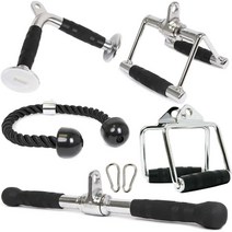 렛풀다운 D형 핸들 헬스장 그립 손잡이 치닝바 스트럽, 삼두근 디프레션 바 MPB-10