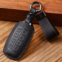톨른 브루주아 스마트키케이스 자동차 가죽 키홀더, TK-18, 필기체(대소문자), 다크블랙