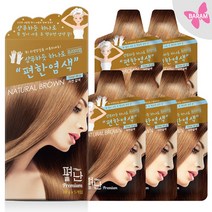 펴난 샴푸형 스피드 헤어컬러 새치염색 샴푸염색약, 자연갈색, 35개