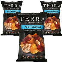 테라칩스 리얼 베지터블 칩 메디터레이니언 갈릭 & 허브, 141g, 3개