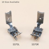 홈트레킹 런닝머신 JUKI 515 Brother 842 트윈 바늘 재봉틀 액세서리 부품 브래지어 용 S570 오른쪽 및 왼, 06 S570L 5-16_01 0.1cm