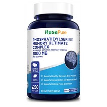 NusaPure 누사퓨어 포스파티딜세린 Phosphatidylserine 1000mg 200정, 1개, 상세설명참조