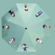 샤오잔 캐릭터 자동 우산 자외선 UV 차단 양산 겸용 위무선 구웨이 굿즈 그린