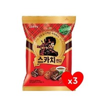 롯데 스카치 커피 157g 3개 발효버터 사무실간식 탕비실사탕 유아간식 군것질 졸음방지