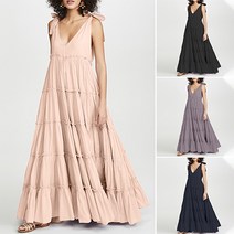 ZANZEA 여성 롱원피스 A 라인 롱원피스