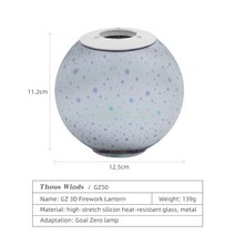 골제로 크리스탈 쉐이드 알제로 랜턴 커버 실내불멍 감성 캠핑 천 바람 골 램프 3d 불꽃 야외 조명 그림자, GZ50 3D - 상자