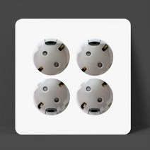 현대 매입4구콘센트 보조대포함 전기콘센트 전원콘센트 보조판 매립형콘센트 4구콘센트, 상품선택