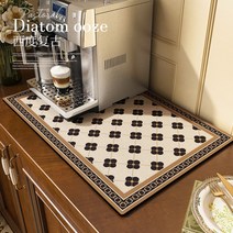 다용도 주방 매트 깔개 탕비실 식탁 커피머신 매트 에스닉 패턴 북유럽풍 식기 건조대, 30x40cm, 모던 실리콘 슬러지 패턴 쿠션