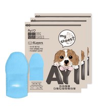 아이러브 다용도 강아지 일회용 신발 산책용 생활 방수 90매, 스카이블루