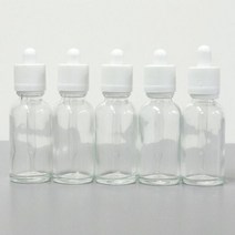 5ea 30ml 투명 유리 스포이드 공병 소분 용기 용량 실험용기 실험도구 도구 정량 용액 액체 점적병