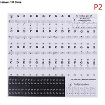 전자올겐 디지털 피아노 입문 키보드 스티커 54 61 88 키 사운드 이름 스티커 키 스티커, p2