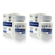 프리미엄 옵티 엠에스엠 MSM 100% 미국 FDA GRAS 관절 연골 영양제 무릎 손가락 손목 식물성 식이유황 조인트 노약자 부모님 갱년기여성 할머니 할아버지 운동선수 식약처인증, 2병, 120정