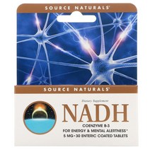 소스내추럴스 NADH CoEnzymeB3 5mg 비타민B3 크로로필린 30정 VitaminB3 Chlorophyllin