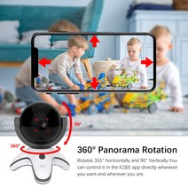 펫캠 펫cctvWiFi IP 4K 카메라 8MP 무선 홈 보안 아기 엘더 애완 동물 모니터 모션 탐지 2 웨이 오디오 야, 01 1080p No sd card