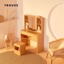 트루베퍼니처 에세이 블랑 수납거울 콘솔화장대 (콘센트), 화이트