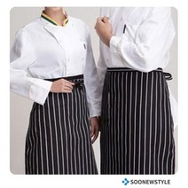 I.하프앞치마 커피숍 쉐프 홀서빙 카페 바리스타 모자 앞치마, 6칼라셰프요리모자블랙