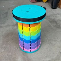 L62 멀티 스타일 휴대용 캠핑 접이식 스툴 야외 피크닉 낚시, Rainbow green