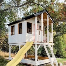 원두막만들기 2층 조립식 원두막 놀이터 캠핑 2x1.5, 베이지 2x2x2.4