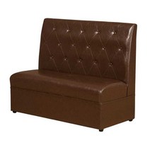 다방 찻집 쇼파 2인 노래방 민자 레트로 가죽 업소용, 적갈색 1.2m