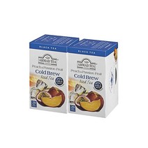 AHMAD TEA (아마드티) 콜드브루 피치&패션후르츠 티백 20봉지×2개 [영국브랜드 냉침홍차 개별포장]