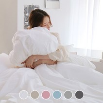 베이직톤 클린코튼 고밀도60수 옥수수솜 사계절 차렵이불 기본세트 이불+베개커버 (SS/Q/K/LK)