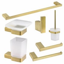 밍프랑 무광골드 욕실악세사리 7종 세트 옷걸이후커행거 화장실, 단품