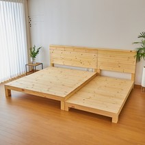 엉클트리 원목 침대 프레임 싱글 퀸 슈퍼 더블 라지킹 무헤드 패밀리 저상형 평상, 싱글(1000X2020), 헤드없음 X, 30cm