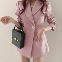 마켓A 멀린 에비직 원버튼 롱 자켓
