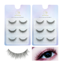 [속눈썹1+1]무지개홈 핸드메이드 인조속눈썹 연장 30종 모음전/셀프속눈썹/A형속눈썹/3D속눈썹/속눈썹연장/아이래쉬/인형속눈썹/ 듀오속눈썹접착제 미포함, 2set, 3D속눈썹RH-M3 (3쌍/set)