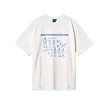 남자 여자 쿨 면 봄 반팔티 티셔츠 오아이오아이 스탭 바이 스탭 티셔츠_화이트 STEP BY STEP T-SHIRT_WHITE