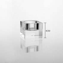IMUWEN K9 크리스탈 캔들 홀더 섬세한 스탠드 센터 테이블 촛대 파티 선물 홈 인테리어, 4CM HEIGHT_1 개