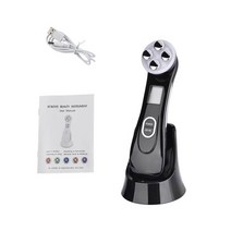 EMS amp RF 얼굴 무선 주파 리프팅 기계 스파 마사지기 5 in 1 미용 기기 LED 광자 피부 재생 메조테라피, [03] Pink no box