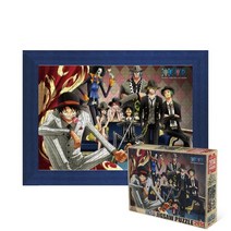 퍼즐피플 원피스 직소퍼즐 1000 2000피스, 루피패밀리 2014P 액자포함(우드블루), 2014p