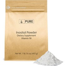 PureOriginalIngredientsInositol(비타민B8)Powder(1lb)AlwaysPureNoFillersOrAdditivesLabVerified, 1파운드(1팩)